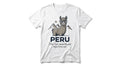Peru Hipster Llama T-Shirt | Vintage-Style Andean Travel Souvenir | Premium Cotton Crewneck