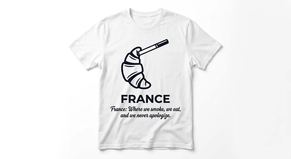 The "Unapologetically French" Graphic T-Shirt | Authentic Parisian Attitude Apparel | France Souvenir Tee