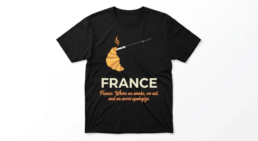 The "Unapologetically French" Graphic T-Shirt | Authentic Parisian Attitude Apparel | France Souvenir Tee