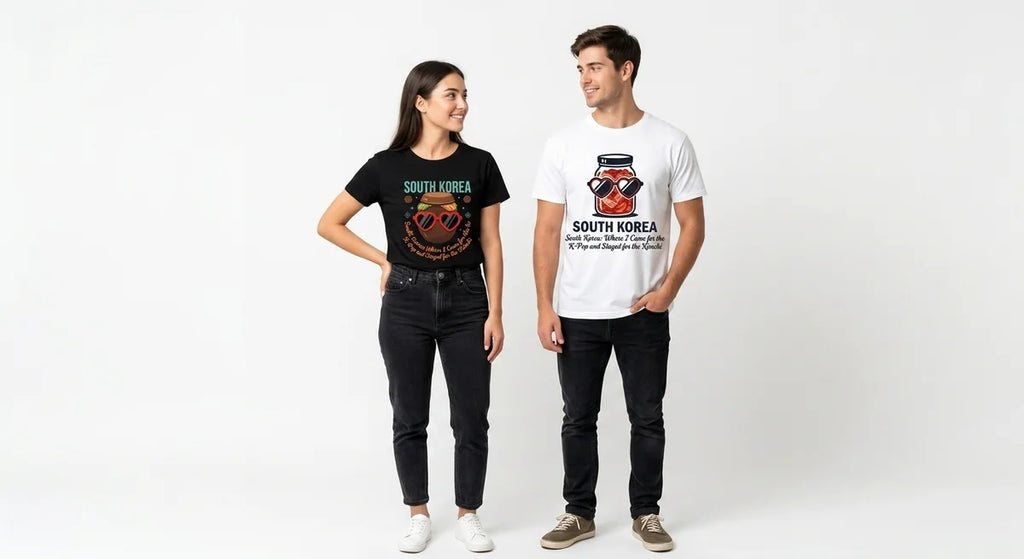 South Korea Graphic T-Shirt: K-Pop & Kimchi Lovers Tee | Fun Travel Souvenir
