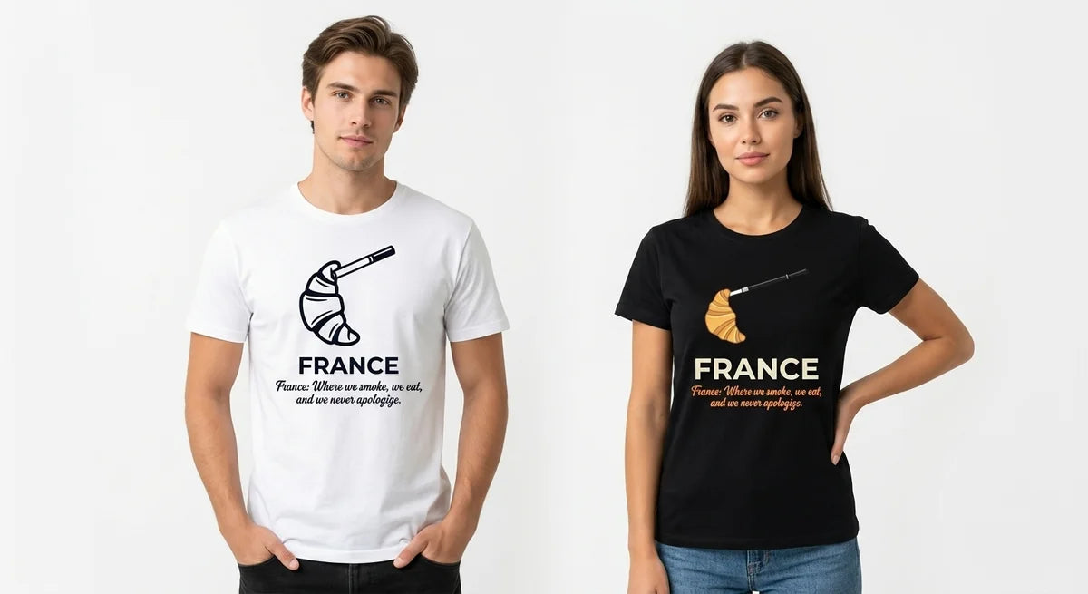 The "Unapologetically French" Graphic T-Shirt | Authentic Parisian Attitude Apparel | France Souvenir Tee