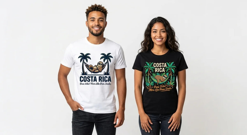 Costa Rica Sloth T-Shirt – 'Pura Vida? More Like Pura Siesta' Unisex Graphic Tee