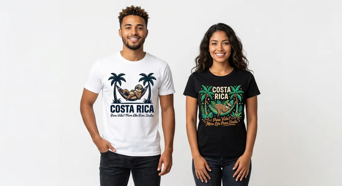 Costa Rica Sloth T-Shirt – 'Pura Vida? More Like Pura Siesta' Unisex Graphic Tee