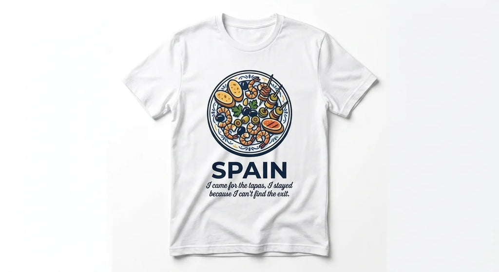 I Came For The Tapas Unisex Cotton Tee | Funny Spain Souvenir Tee | Travel Humor Shirt