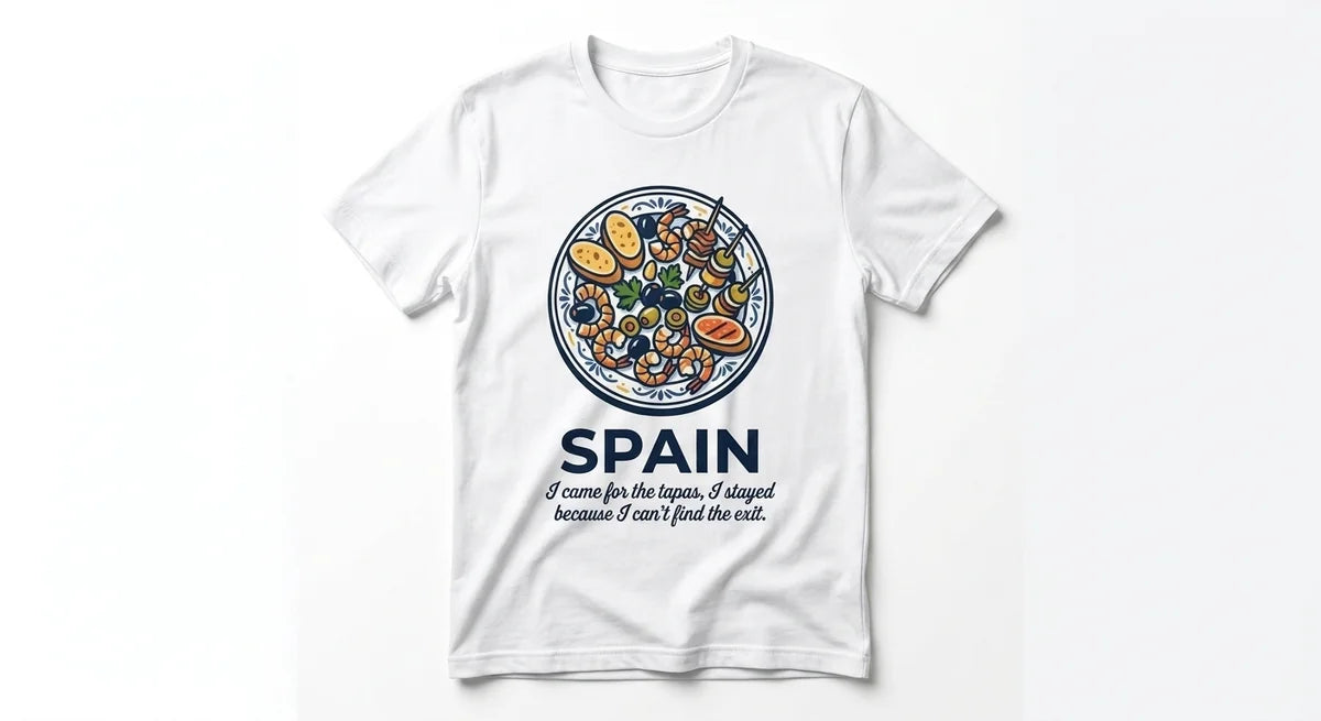 I Came For The Tapas Unisex Cotton Tee | Funny Spain Souvenir Tee | Travel Humor Shirt