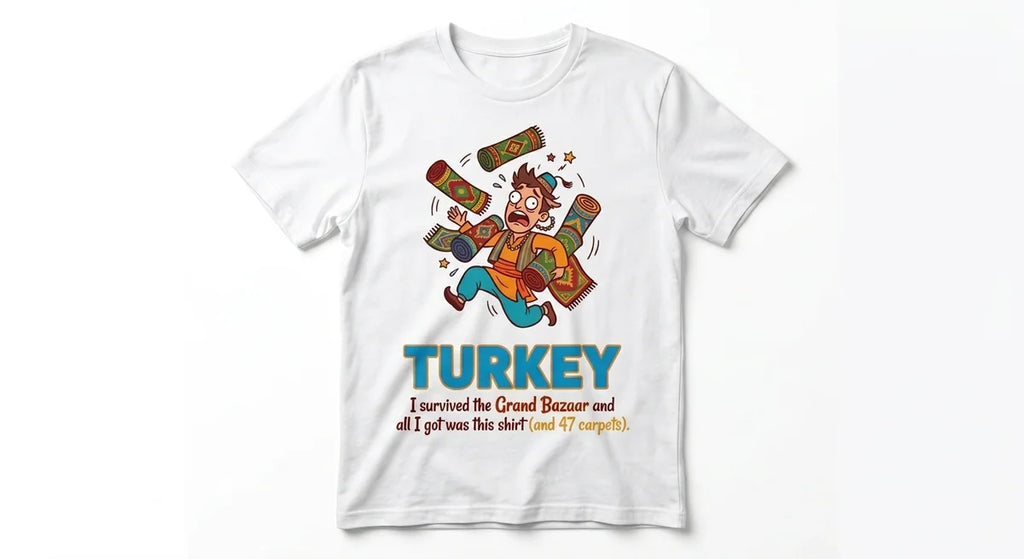 The "Grand Bazaar Survivor" Unisex T-Shirt – Funny Turkey Travel Souvenir Tee
