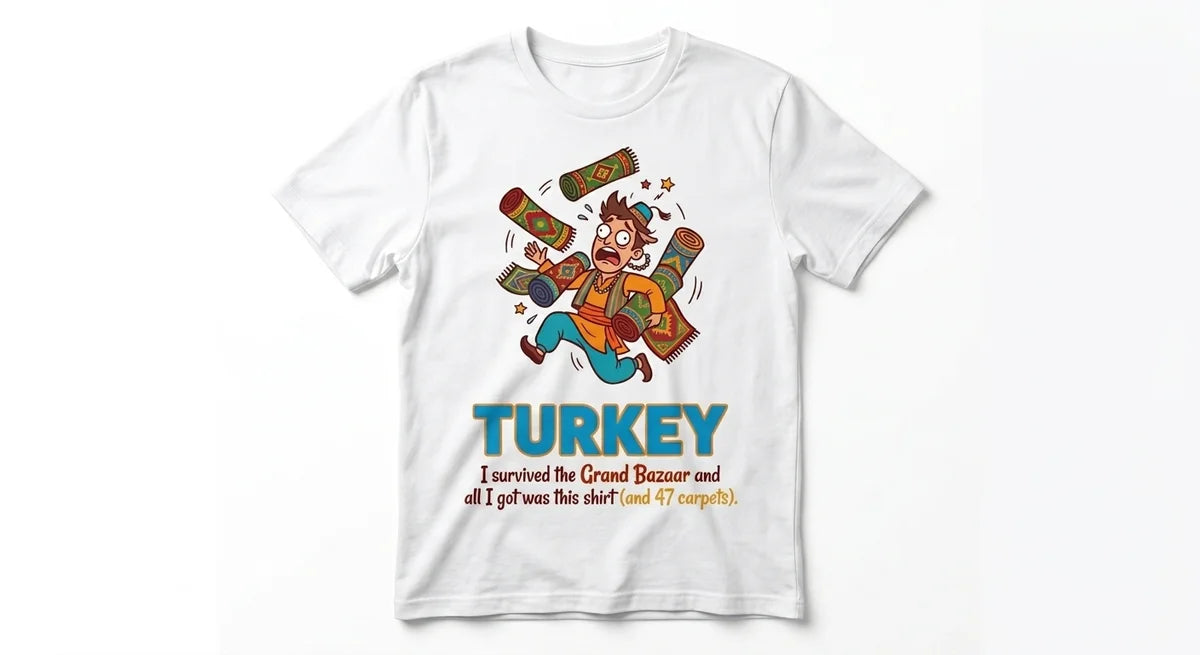 The "Grand Bazaar Survivor" Unisex T-Shirt – Funny Turkey Travel Souvenir Tee