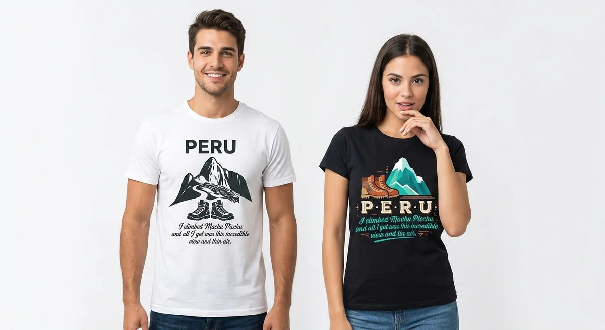 Unisex Peru Souvenir T-Shirt | Machu Picchu Hiking Graphic Tee | Adventure Travel Shirt