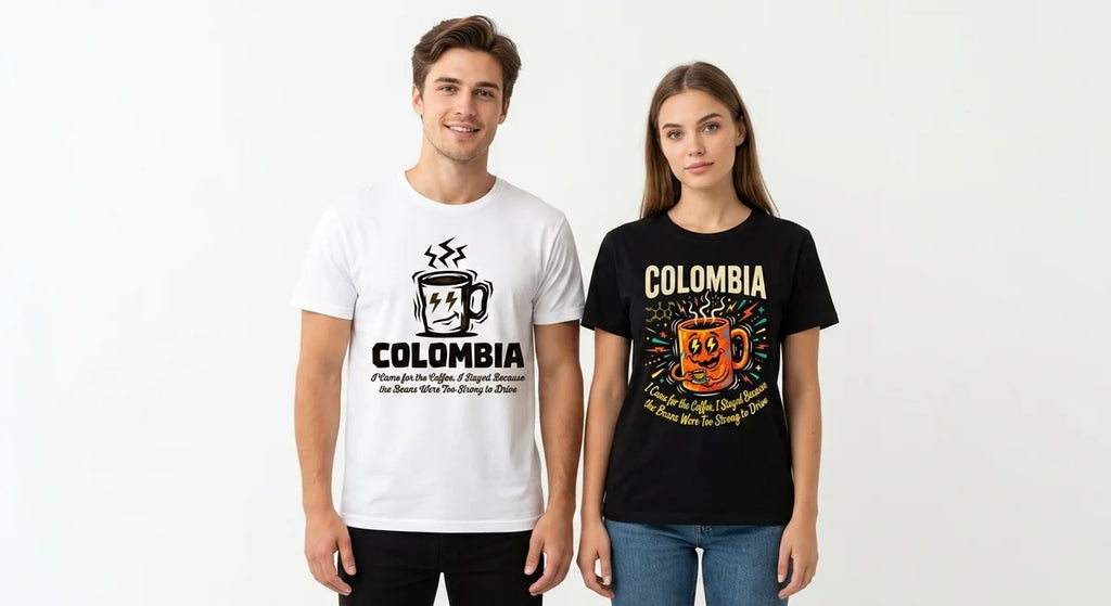 Colombia Coffee Lover T-Shirt | "Too Strong to Drive" Funny Travel Tee | Premium Cotton Souvenir Shirt