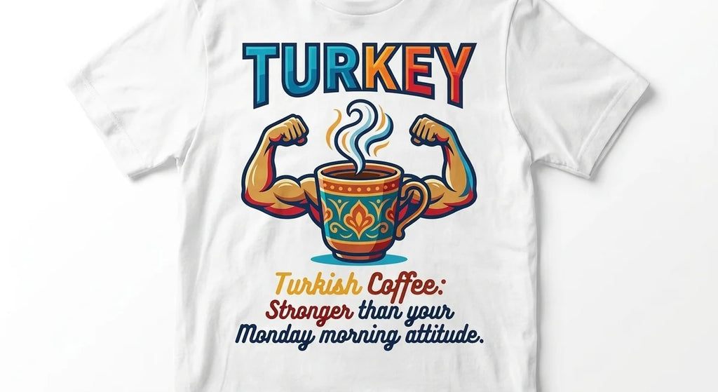 Turkish Coffee Stronger Than Your Monday Attitude Graphic T-Shirt | Premium Cotton Funny Souvenir Tee