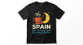 "Powered by Caffeine and Questionable Bedtimes" Graphic Tee | Funny Spain Souvenir | Ultra-Soft Unisex Cotton Shirt