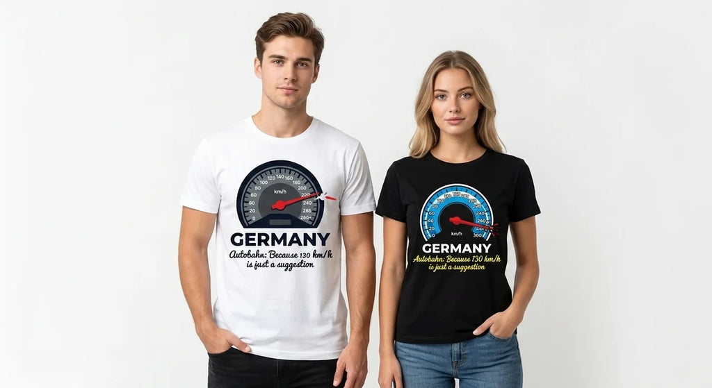 Germany Autobahn Speed Demon T-Shirt – Funny German Travel Souvenir Tee