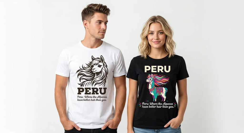 Peru Souvenir T-Shirt | "Alpacas Have Better Hair" Graphic Tee | Unisex Peruvian Apparel