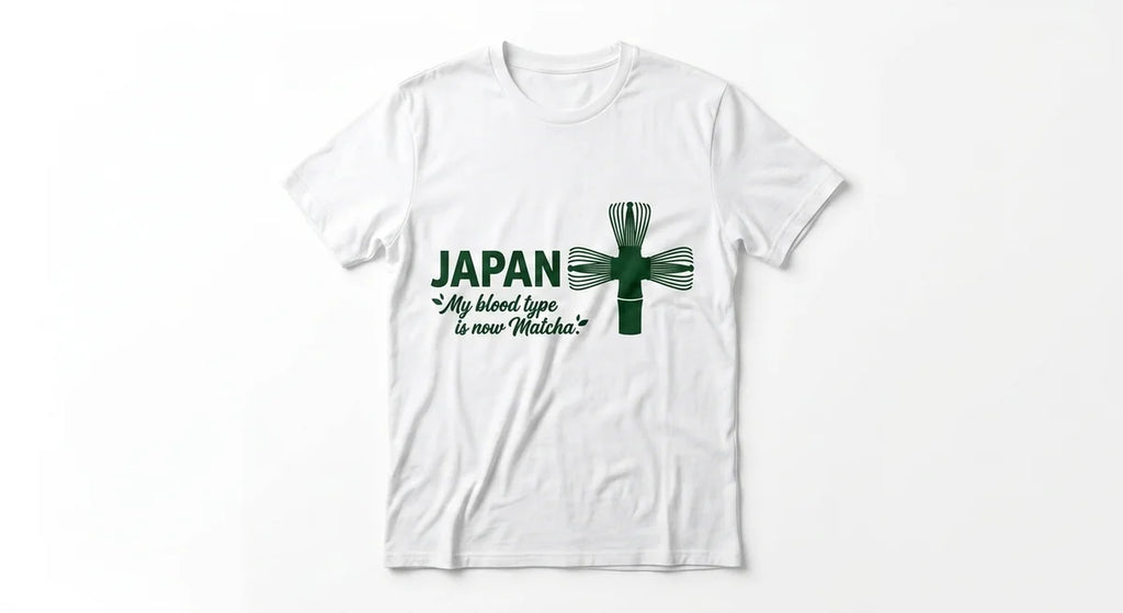 Matcha Addict T-Shirt: Japan Souvenir Tee – Funny Green Tea Medical Cross Design