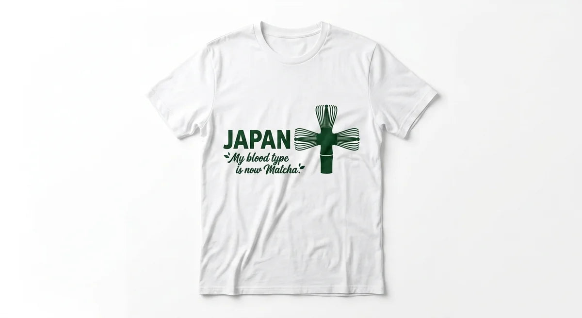 Matcha Addict T-Shirt: Japan Souvenir Tee – Funny Green Tea Medical Cross Design