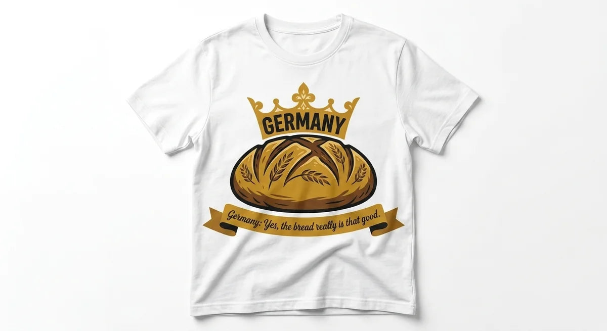 Germany Sourdough King T-Shirt | Funny Bread Lover Souvenir Tee | Premium Cotton German Souvenir Gift