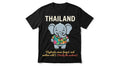 Thailand Souvenir T-Shirt | "Elephants Never Forget" Cute Elephant Graphic Tee | Soft Cotton Travel Shirt