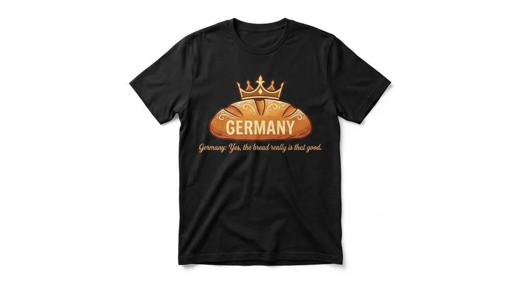 Germany Sourdough King T-Shirt | Funny Bread Lover Souvenir Tee | Premium Cotton German Souvenir Gift