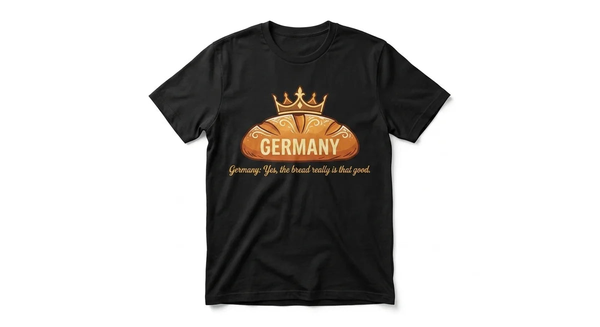 Germany Sourdough King T-Shirt | Funny Bread Lover Souvenir Tee | Premium Cotton German Souvenir Gift
