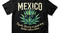 Mexico Vacation Souvenir T-Shirt | Agave Sunglasses Graphic Tee | "Tequila: No Great Story Started With A Salad" Funny Unisex Shirt