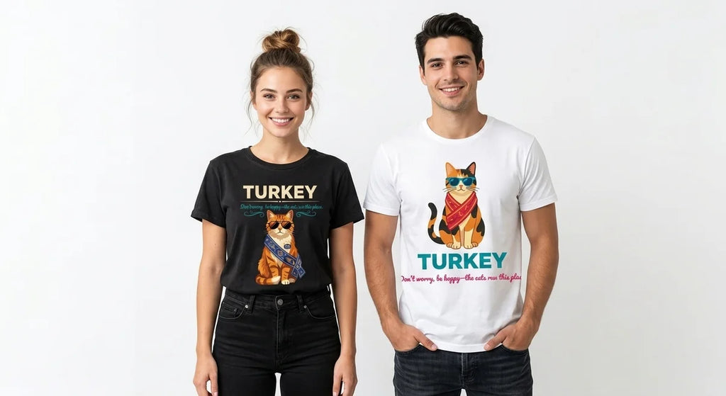 Istanbul Cat Boss T-Shirt | Funny Turkey Souvenir Tee | Regal Feline Streetwear