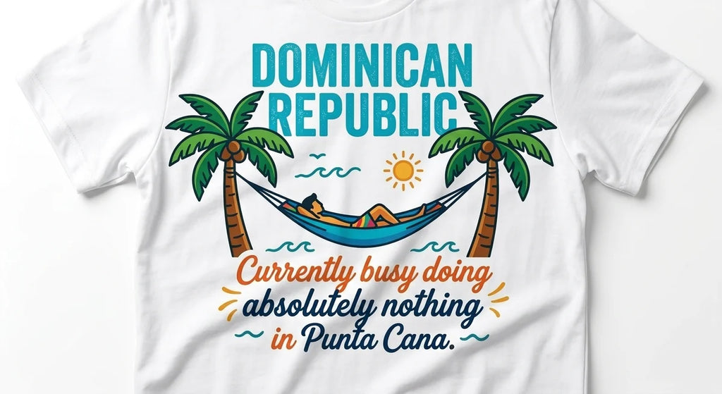 Punta Cana Vacation T-Shirt | "Busy Doing Absolutely Nothing" Funny Graphic Tee | Dominican Republic Souvenir | Unisex Cotton Beach Shirt