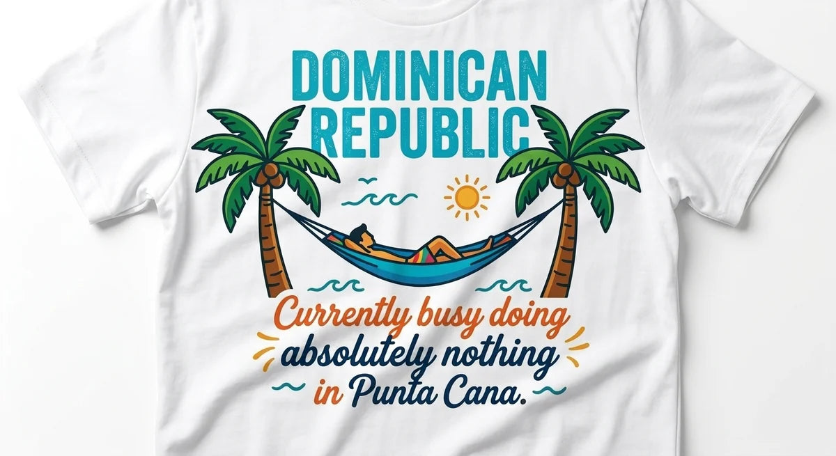 Punta Cana Vacation T-Shirt | "Busy Doing Absolutely Nothing" Funny Graphic Tee | Dominican Republic Souvenir | Unisex Cotton Beach Shirt