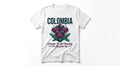 Colombia Tropical Glow-Up Graphic T-Shirt | Premium 100% Cotton Souvenir Tee | Funny Humidity-Proof Apparel