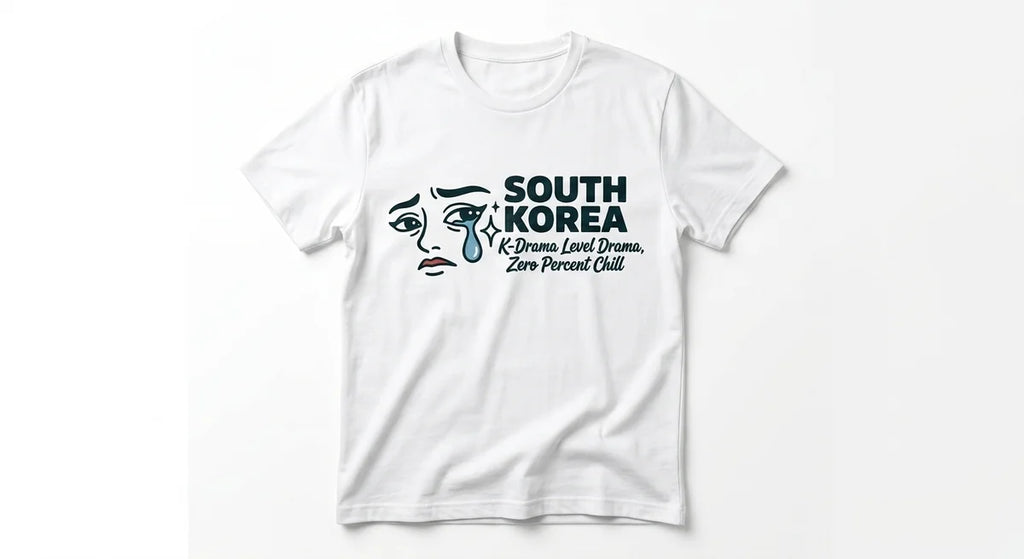 "K-Drama Level Drama" Graphic T-Shirt | Funny South Korea Souvenir Tee | Unisex Cotton Casual Wear