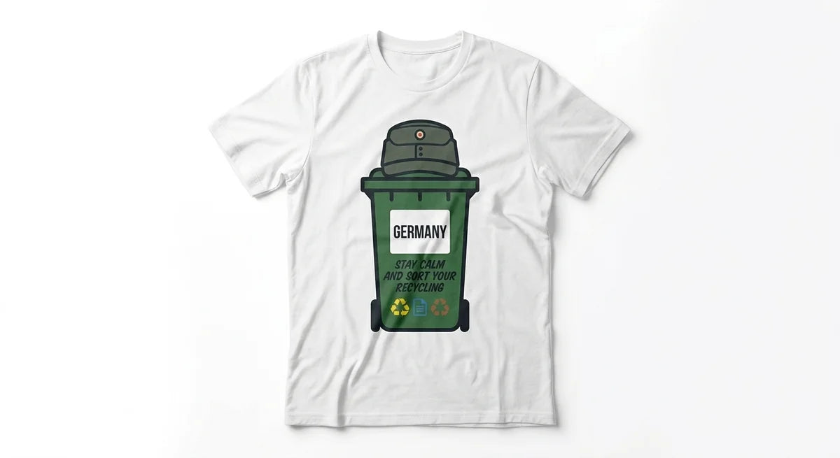 The "German Engineering" Recycling T-Shirt – Funny Germany Souvenir Tee for Eco-Conscious Travelers