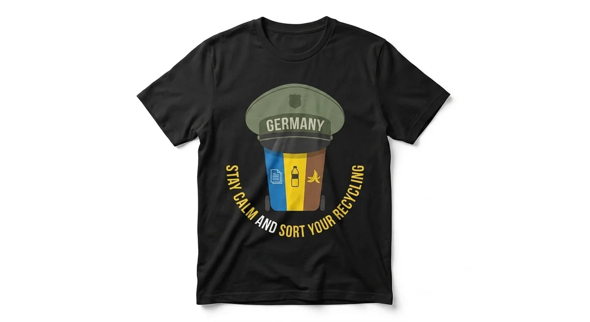 The "German Engineering" Recycling T-Shirt – Funny Germany Souvenir Tee for Eco-Conscious Travelers