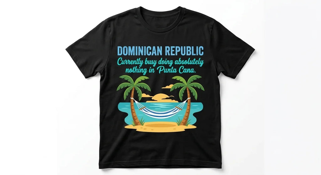 Punta Cana Vacation T-Shirt | "Busy Doing Absolutely Nothing" Funny Graphic Tee | Dominican Republic Souvenir | Unisex Cotton Beach Shirt