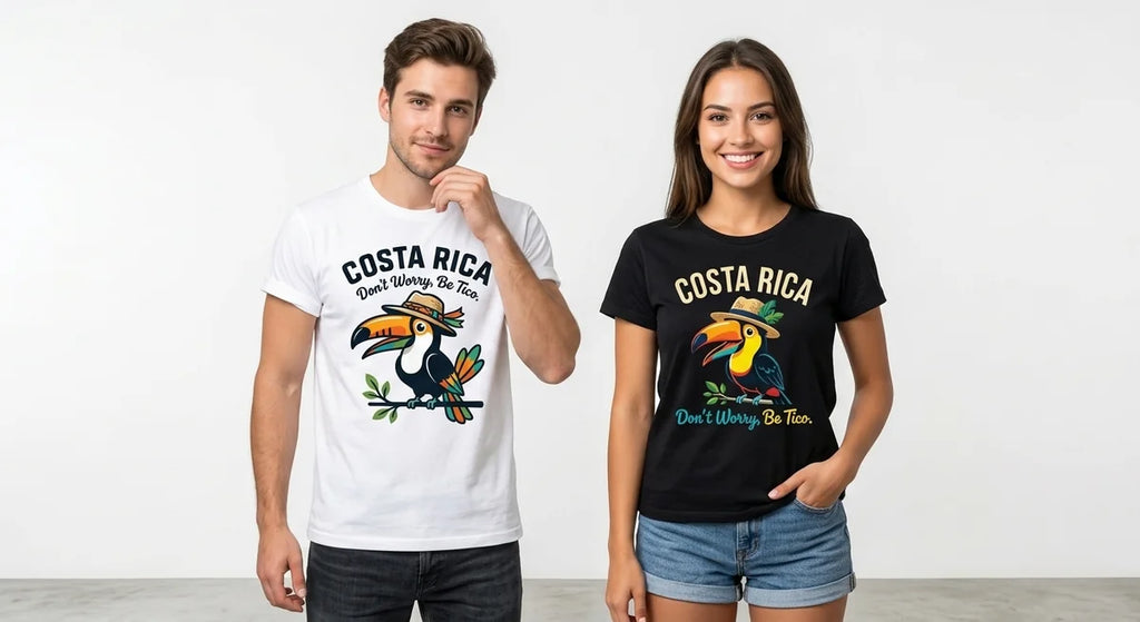 'Don’t Worry, Be Tico' Funny Toucan Graphic Tee | Pura Vida Vacation Apparel | Costa Rica Souvenir T-Shirt