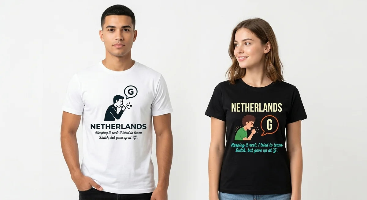 "Keeping it Reel" Funny Netherlands Souvenir T-Shirt – The Dutch Language Struggle Tee