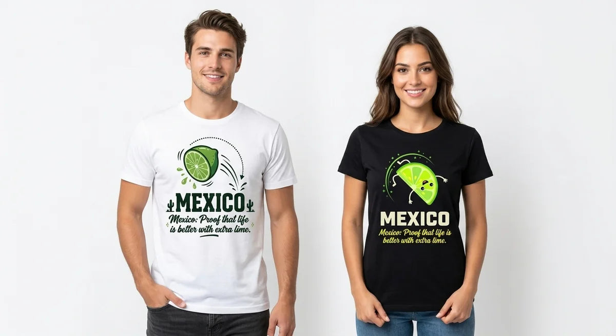 Mexico Lime Backflip T-Shirt | Funny Travel Souvenir Graphic Tee | 100% Cotton Vacation Apparel