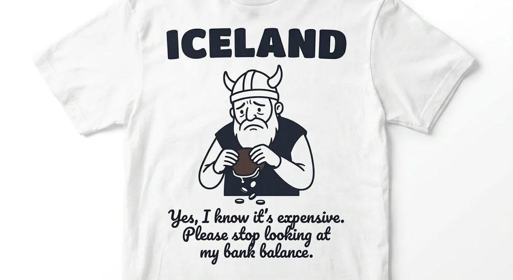 Iceland Souvenir T-Shirt | Funny Viking "Expensive Trip" Graphic Tee | Premium 100% Cotton Travel Apparel