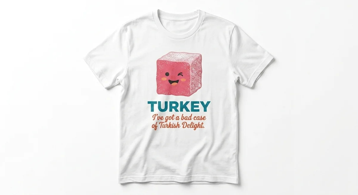 Unisex Turkish Delight Slogan T-Shirt | Funny Turkey Souvenir Tee | Soft Graphic Cotton Shirt
