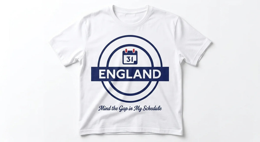"Mind the Gap in My Schedule" London Underground Graphic T-Shirt | Premium England Travel Souvenir & Funny Tourist Tee