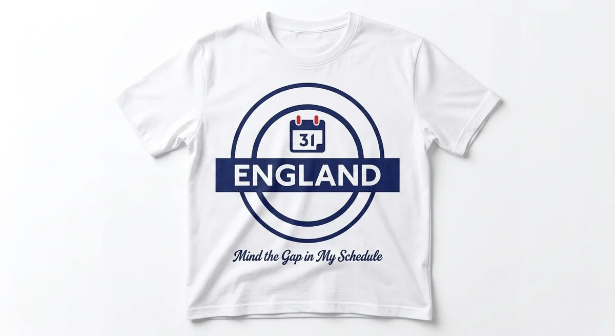 "Mind the Gap in My Schedule" London Underground Graphic T-Shirt | Premium England Travel Souvenir & Funny Tourist Tee