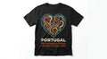 Portugal Travel T-Shirt | Heart-Shaped Octopus Graphic | Funny Portuguese Foodie Souvenir | 100% Cotton Premium Tee