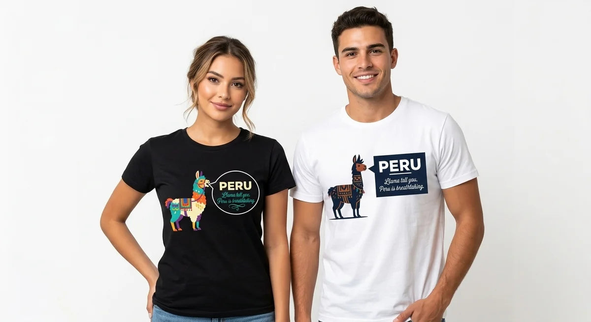 Llama Tell You Peru Is Breathtaking T-Shirt | Funny Peru Souvenir Tee | Travel Gift for Hikers