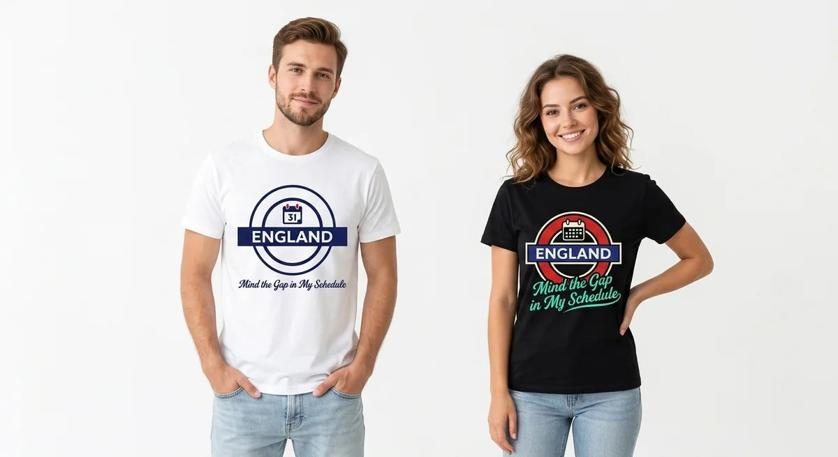 "Mind the Gap in My Schedule" London Underground Graphic T-Shirt | Premium England Travel Souvenir & Funny Tourist Tee