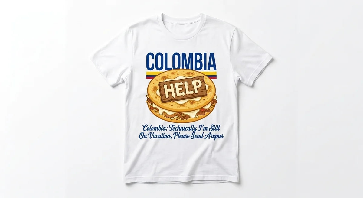 Colombia Souvenir T-Shirt | 'Professional Bandeja Paisa Destroyer' Graphic Tee | Funny Foodie Gift | Unisex Cotton Shirt