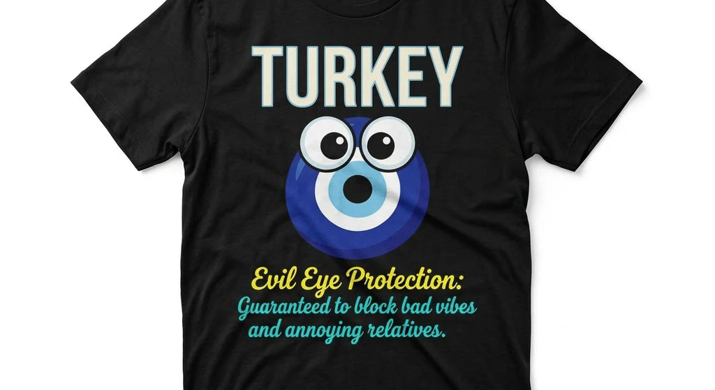 The "Evil Eye Protection" Graphic T-Shirt | Funny Turkish Nazar Souvenir | Unisex Cotton Tee