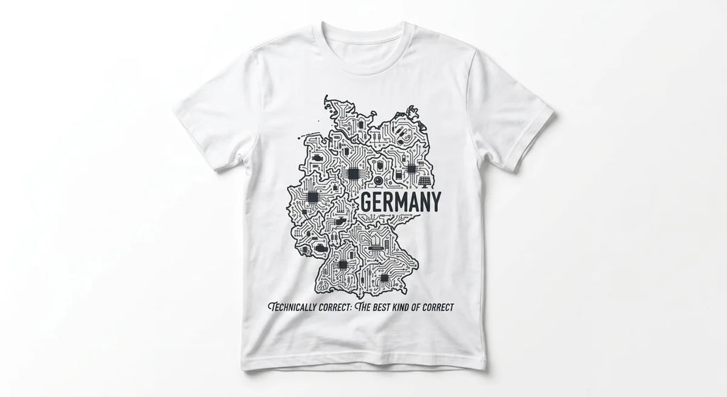 Technically Correct Germany Circuit Board T-Shirt – Premium Cotton Souvenir Tee