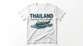 Thailand "Island Time" Souvenir T-Shirt | Tropical Longtail Boat Graphic Tee | Vacation Keepsake | Unisex Cotton Shirt