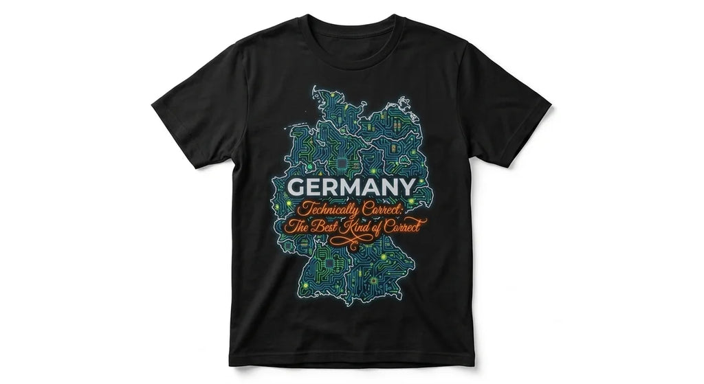 Technically Correct Germany Circuit Board T-Shirt – Premium Cotton Souvenir Tee