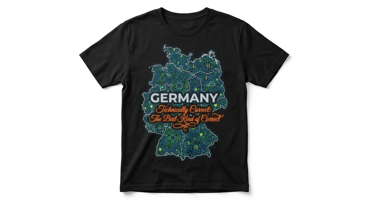 Technically Correct Germany Circuit Board T-Shirt – Premium Cotton Souvenir Tee