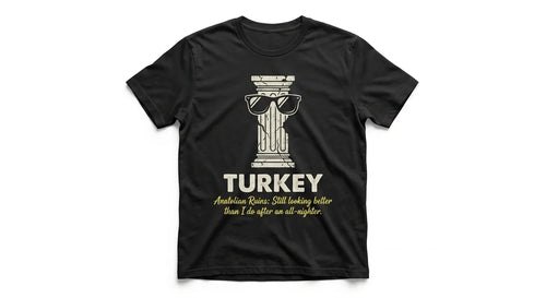 Anatolian Ruins Sunglasses T-Shirt – Funny Turkey Travel Souvenir – Ancient History Graphic Tee