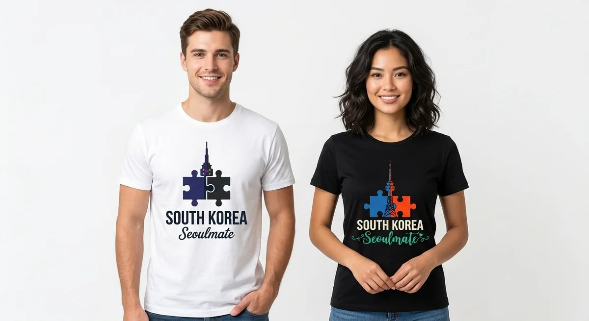 Seoulmate Puzzle T-Shirt | South Korea Travel Souvenir | N Seoul Tower Graphic Tee